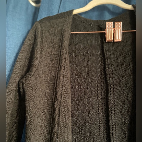 ⭐️Unbranded long black knit cardigan - Picture 2 of 2